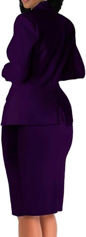 Women's Church Dress Sexy Business Neck Long Sleeve Bodycon Work Purple Pencil Dresses in Saudi Arabia