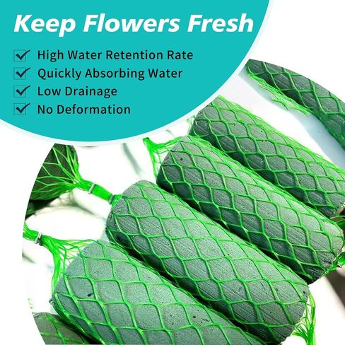 42PCS Floral Foam Garland - 27.6Ft Floral Foam Garland for Fresh Flowers,Arch Door Tabletop for Artificial Flowers Arrangement for Wedding Garden Home Decor(Floral Tape x5pcs, Floral Wire x1) in Saudi Arabia