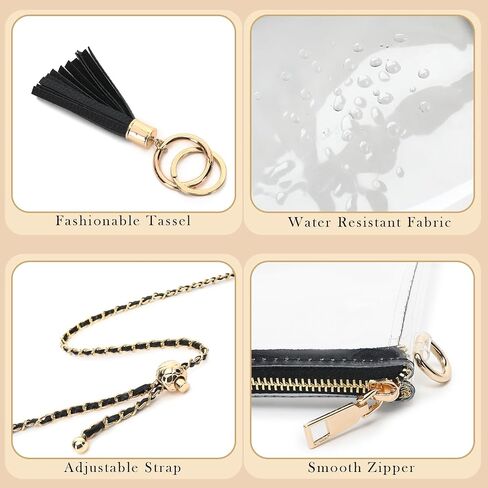 YGR Womens Clear Purse Stadium Approved Small Crossbody Bag for Concert, Prom Sport Events Party in Saudi Arabia