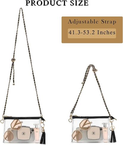 YGR Womens Clear Purse Stadium Approved Small Crossbody Bag for Concert, Prom Sport Events Party in Saudi Arabia
