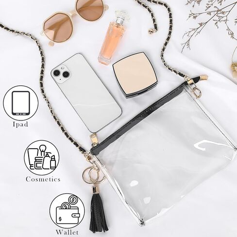 YGR Womens Clear Purse Stadium Approved Small Crossbody Bag for Concert, Prom Sport Events Party in Saudi Arabia