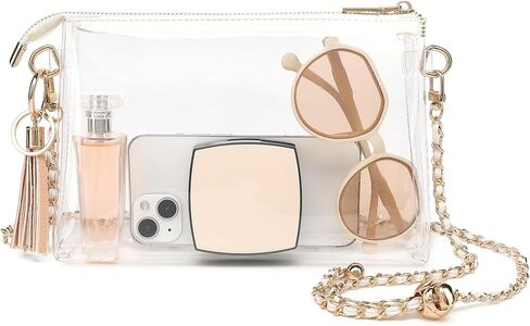 YGR Womens Clear Purse Stadium Approved Small Crossbody Bag for Concert, Prom Sport Events Party in Saudi Arabia