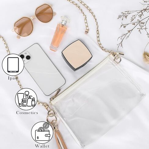 YGR Womens Clear Purse Stadium Approved Small Crossbody Bag for Concert, Prom Sport Events Party in Saudi Arabia