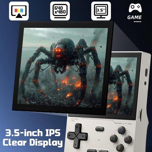 K36 Handheld Game Console 3.5-in 640*480 IPS OCA Screen 3500mAh RK3326 Opensource System Black Transparent in Kuwait