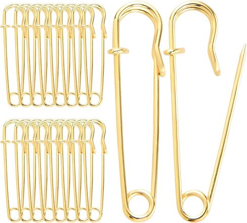 Sibba 20Pcs Large Safety Pins, 2 inches Safety Pins Heavy Duty, Blanket Safety Pins, Safety Pins for Clothes, Pins Fasteners for Leather, Crafts, Canvas, Shawls, Kilts in Saudi Arabia