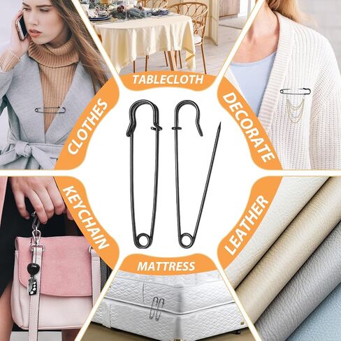 Sibba 20Pcs Large Safety Pins, 2 inches Safety Pins Heavy Duty, Blanket Safety Pins, Safety Pins for Clothes, Pins Fasteners for Leather, Crafts, Canvas, Shawls, Kilts in Saudi Arabia