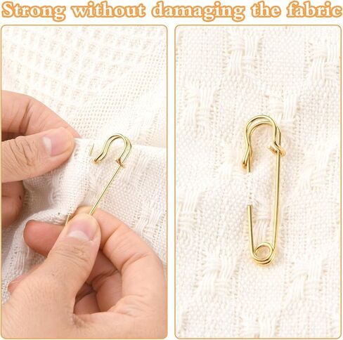 Sibba 20Pcs Large Safety Pins, 2 inches Safety Pins Heavy Duty, Blanket Safety Pins, Safety Pins for Clothes, Pins Fasteners for Leather, Crafts, Canvas, Shawls, Kilts in Saudi Arabia