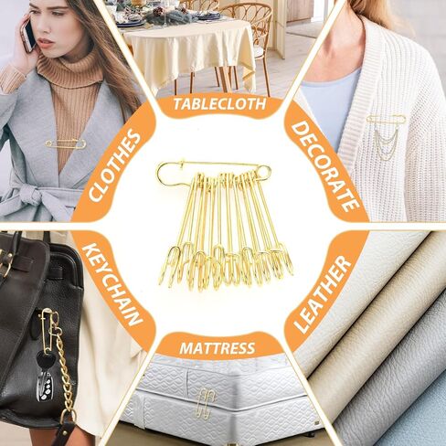 Sibba 20Pcs Large Safety Pins, 2 inches Safety Pins Heavy Duty, Blanket Safety Pins, Safety Pins for Clothes, Pins Fasteners for Leather, Crafts, Canvas, Shawls, Kilts in Saudi Arabia