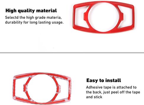 Linskip Light Control Cover Compatible with Ford F150 2015 2016 2017 2018 2019 2020, for Mustang 2015-2022 Headlamp High Beam Fog Light Button Trim, Interior Accessories(Red) in Saudi Arabia