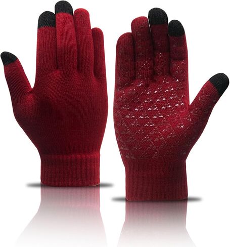 Long Keeper Winter Touchscreen Gloves - Women Men Touch Screen Warm Knitted Gloves Non Slip Driving Running Cycling Gloves in Saudi Arabia