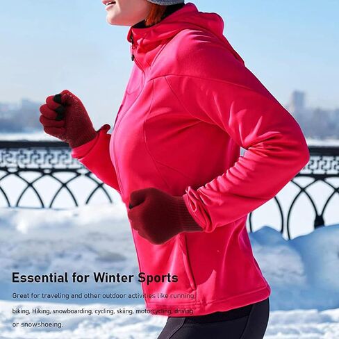 Long Keeper Winter Touchscreen Gloves - Women Men Touch Screen Warm Knitted Gloves Non Slip Driving Running Cycling Gloves in Saudi Arabia