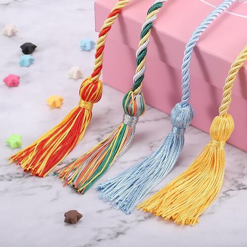 uxcell 4Pcs Graduation Honor Cord 67" with Tassel Polyester Braided Honor Cord Graduation Ropes for Graduation Party Ceremonies Graduates (Pink) in Saudi Arabia