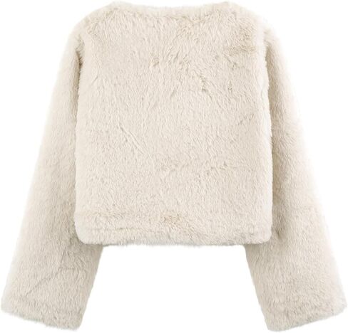 BOLEROSE Girls Cozy Faux Fur Childrens Kids Bolero Shrug Jacket Coat in Saudi Arabia
