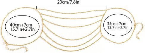 Multi-Layered Upper Arm Chain Bracelet Simple Metal Tassel Shoulder Body Chain Necklace Jewelry Wedding Shoulder Back Chain Festival Upper Arm Bracelet Body Accessory for Women in Saudi Arabia
