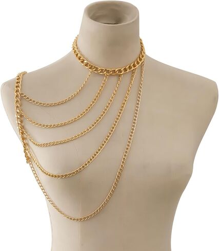 Multi-Layered Upper Arm Chain Bracelet Simple Metal Tassel Shoulder Body Chain Necklace Jewelry Wedding Shoulder Back Chain Festival Upper Arm Bracelet Body Accessory for Women in Saudi Arabia