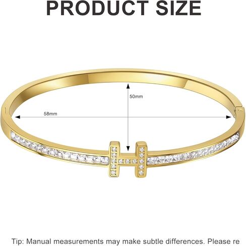 سوار مطلي بالذهب عيار 18 قيراط مرصع بالزركونيا المكعبة وحزام من الألماس للنساء in Kuwait