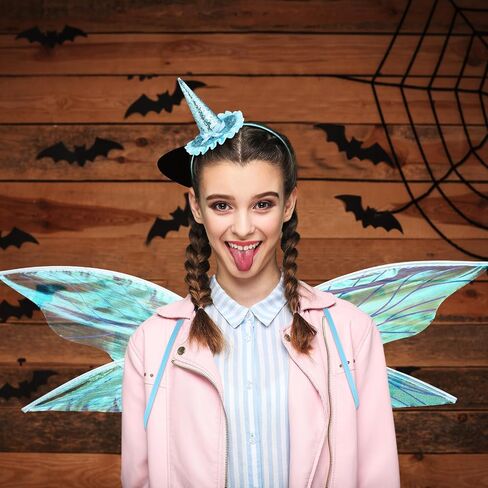 2 Pcs Fairy Costume Fairy Wings Headband Set Women Girls Dress up Angel Cosplay for Halloween Accessory in Saudi Arabia