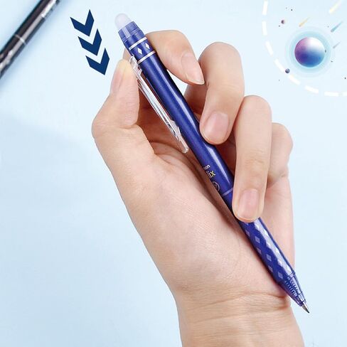 6 Pcs Erasable Gel Ink Pens Retractable Pens Black Ink Smooth Writing Pens 0.5mm Fine Point Pen Office School Pens Women Men Girls Boys Pens (Black Ink) in Saudi Arabia