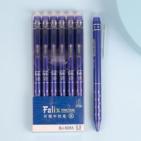 6 Pcs Erasable Gel Ink Pens Retractable Pens Black Ink Smooth Writing Pens 0.5mm Fine Point Pen Office School Pens Women Men Girls Boys Pens (Black Ink) in Saudi Arabia