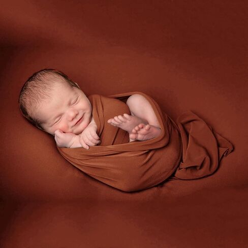 Newborn Photography Props Baby Photo Props Wrap Blanket Boys Girls | Soft Stretchy Fabric,2pcs Newborn Blanket,Size 59"x20" for 0-3months Baby,Machine Washable,Sage&Blue in Saudi Arabia