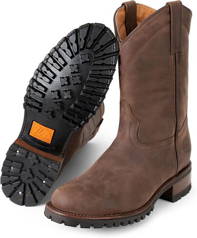 Men's Track Sole Leather Roper Boot Style 1000 in Kuwait