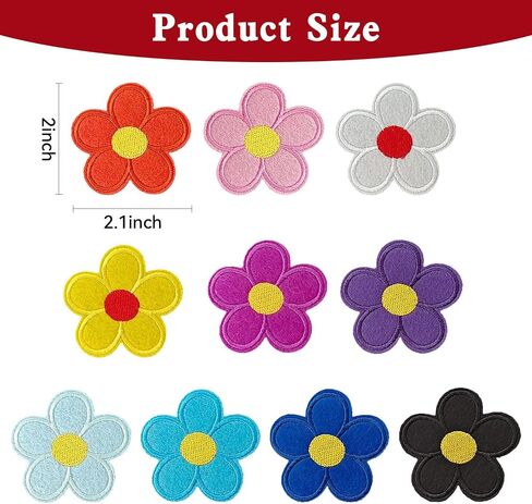 80PCS Random Assorted Styles Embroidered Patches, Bright Colors, Sew/Iron on Applique Patches for Dresses, Backpacks, Hats, Jeans in Saudi Arabia