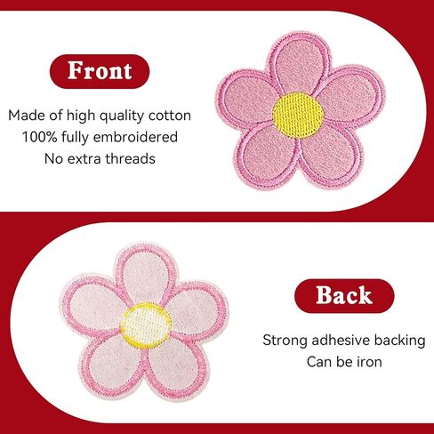 80PCS Random Assorted Styles Embroidered Patches, Bright Colors, Sew/Iron on Applique Patches for Dresses, Backpacks, Hats, Jeans in Saudi Arabia