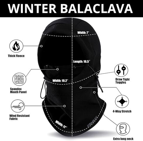 Mens Balaclava Ski Mask Winter Face Mask Full Face Cover Breathable Head Mask Cold Weather Balaclava for Women in Saudi Arabia