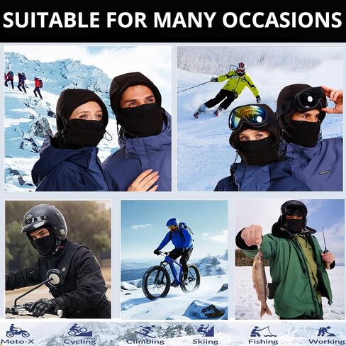 Mens Balaclava Ski Mask Winter Face Mask Full Face Cover Breathable Head Mask Cold Weather Balaclava for Women in Saudi Arabia