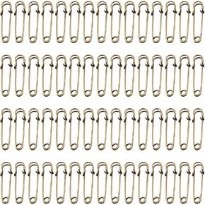 20 Counts Large Safety Pins, 4 Inch / 100mm Safety Pins Metal Safety Pins for Basting, Quilting(White)