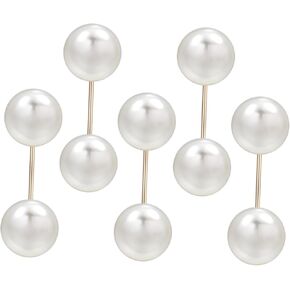 MILISTEN 5PCS Button Nails Cardigan Pearl Brooch Artificial Pearl Brooch pin Vintage Shirts Brooch Pearl Shirt Buttons Women Formal Dresses Creative Brooch Pin Miss Alloy Shawl Scarf White