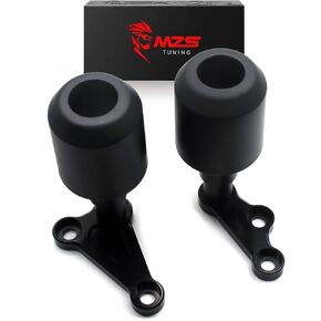 MZS Motorcycle Frame Sliders, Falling Crash Protector Guards No Cut Kits Black Compatible with YZF R3 YZF-R3 2015 2016 2017 2018