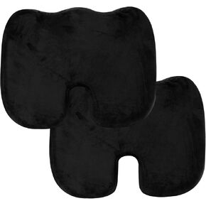 غطاء وسادة المقعد من أجل وسادة المقعد المعززة من الجل من ComfiLife، أغطية واقية من القماش المخملي الكريستالي الناعم قابلة للغسل (أسود) in Kuwait