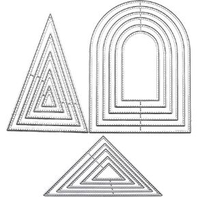 3 PCS Cutting Dies Stencil Metal Template Molds, TuNan Embossing Tools for Scrapbook Album Paper DIY Crafts Card Making - (Triangle, Hexagon, Diamond)
