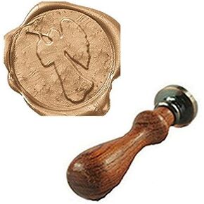 Vintage Lovely Angel Trumpet Custom Picture Logo Wedding Invitation Christmas Gift Wax Seal Sealing Stamp Rosewood Handle Set Kit