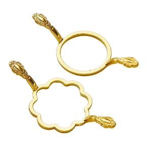 2 Pcs Metal Wax Seal Molds Round Flower Shape Wax Seal Stamp Rings for 1 Inch Wax Seal Stamp, Wedding Invitations, Cards, Envelopes, Gift Wrapping Decorations
