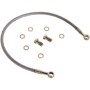Tusk Rear ATV Steel Braided Brake Line Standard Length Silver For YAMAHA BANSHEE 350 1990-2006