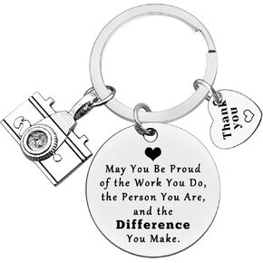 Xiahuyu Photographer Keychain Photographer Appreciation Gifts May You be Proud of the Work You Do Keychain Christmas Birthday Leaving Retirement Thank You Gifts for Photographer