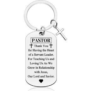 Pastor Appreciation Gifts Pastor Thank You Keychain Pastor Religious Christian Gift Jewelry Birthday Gift for Pastor Inspirational Jewelry Gifts for Pastor Appreciation Day Christmas Retirement