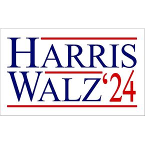 Kamala Harris Tim Walz 2024 Presidential Election Bumper Sticker Car Decal Democrat for President Presidential USA Election Political Sticker White