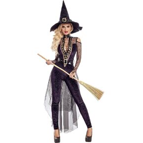Party King Womens Women's Midnight Violet Witch Costume