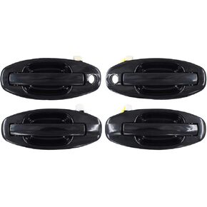 NewYall Black Exterior Door Handles Set for Hyundai Santa Fe 2001-2006 Front Rear Left Driver and Right Passenger Side 82650-26000 82660-26000 83650-26000 83660-26000