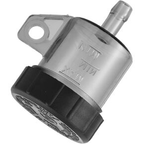 X AUTOHAUX Universal مستقيم للدراجات النارية أسطوانة رئيسية خزان زيت سائل خزان الفرامل الخلفي كأس زيت للسكوتر ATV لهوندا لياماها لكاواساكي أسود