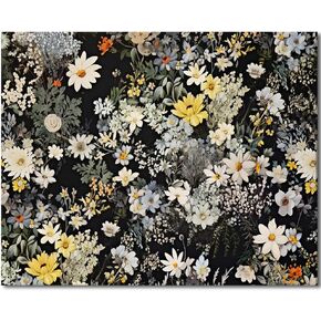 TFIAVSIN Paint by Number, Wildflowers Paint by Numbers for Adults Beginner, Beautiful Floral DIY Oil Painting by Numbers on Canvas with Brushes Perfect Gifts - 16x20 Inch, Without Framed