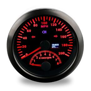 WATERWICH GPS Speedometer 0-200MPH+8000RPM Tachometer for All Vehicles Ships Boats Yachts