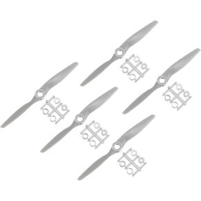 MECCANIXITY 5Pcs 8x4 Inch Propeller RC Propellers 2-Vane Blades Props Gray with Adapter Rings for RC Airplane Aircraft Prop Replacement