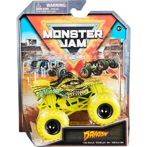 Monster Jam, Official Dragon Monster Truck, Die-Cast Vehicle, 1:64 Scale, Kids Toys for Boys Ages 3 and up
