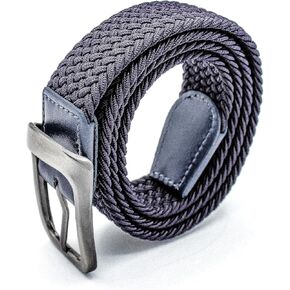Braided Webbed Elastic Stretch Golf Belt - Small-Medium - Gift Box and Travel Bag Included