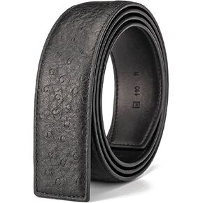 Vatee's Men's Adjustable Replacement Belt Strap Without Buckle Top Grain Genuine Leather 1.5"(38mm) / 1.34"(34mm) Wide