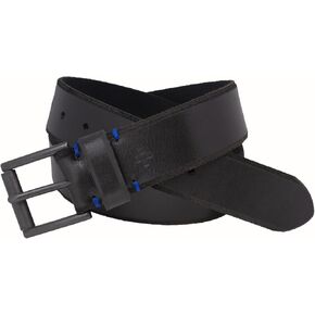 Vince Camuto Mens Jean Belt | Black Belt | Genuine Leather Belt | Black Finish Belt Buckle